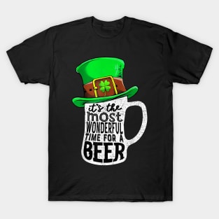It's The Most Wonderful Time For A Beer Hat St Patrick's Day T-Shirt
